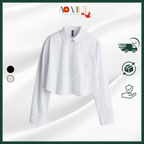Sản phẩm Áo Việt Áo sơ mi dáng lửng AoViet